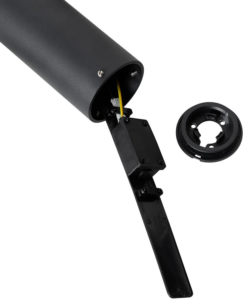 Lampada da terra da esterno nera 50 cm regolabile - DUO