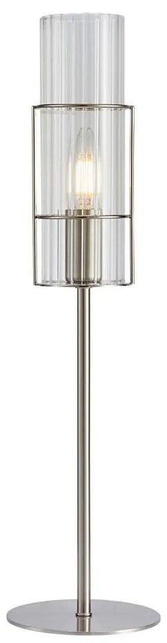 Markslöjd 108557 - Lampada da tavolo TUBO 1xE14/40W/230V 50 cm cromo lucido/clear