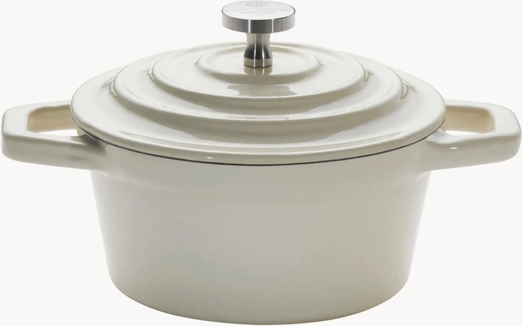 Set mini cocotte in ghisa con coperchio 4 pz