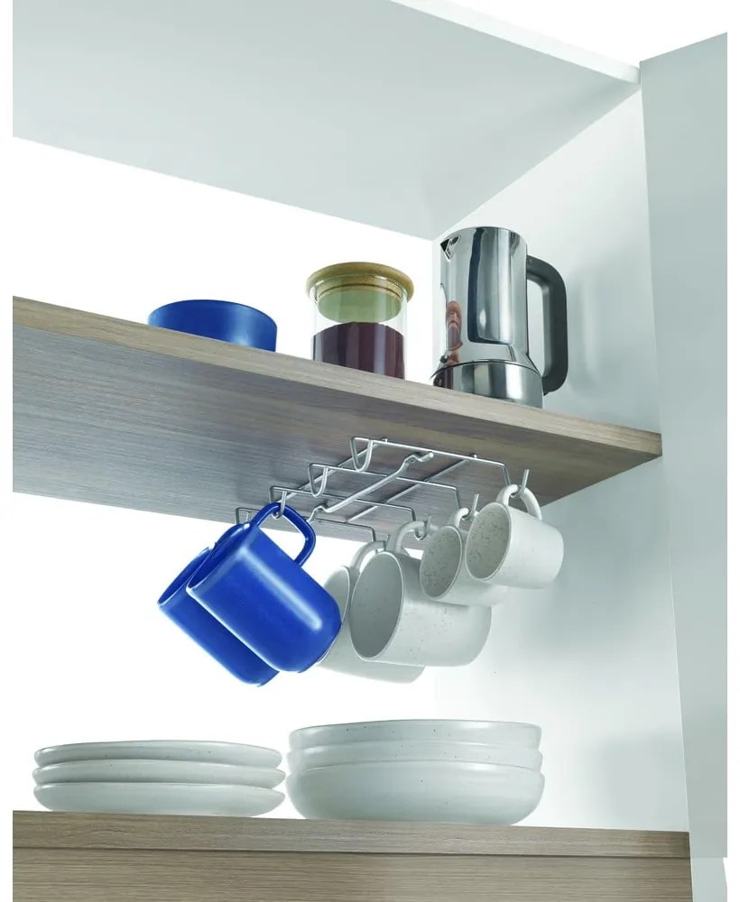 Portabicchieri a parete in acciaio inox Octo-Mug - Metaltex