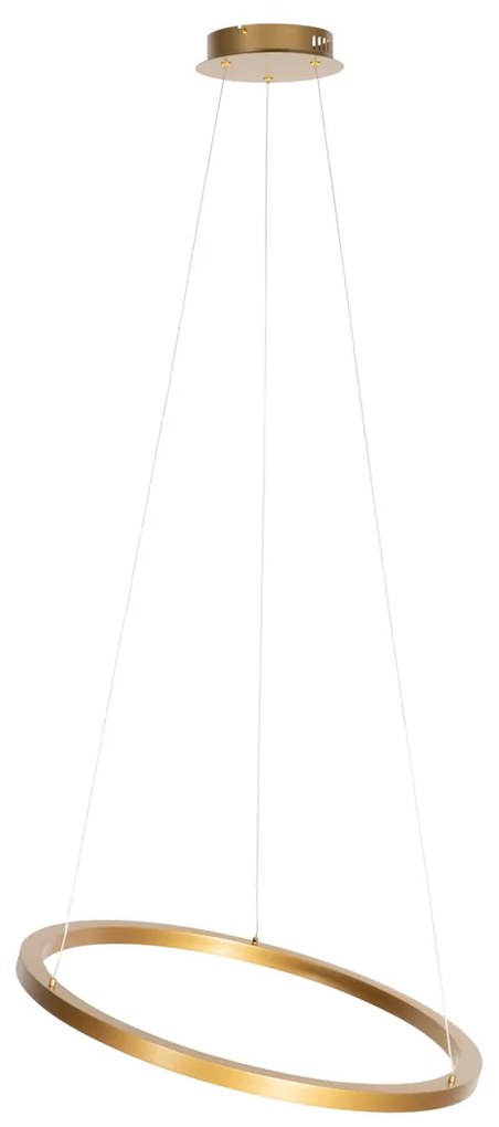 Lampada a sospensione dorata 60 cm con LED dimmerabile a 3 livelli - Girello