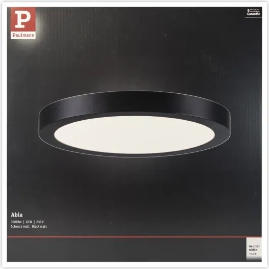 Paulmann 71025 - LED/22W Plafoniera ABIA 230V nero