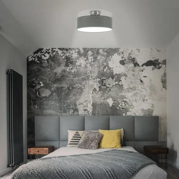 Briloner 3375-024 - Plafoniera 1xE27/40W/230V diametro 30 cm grigio