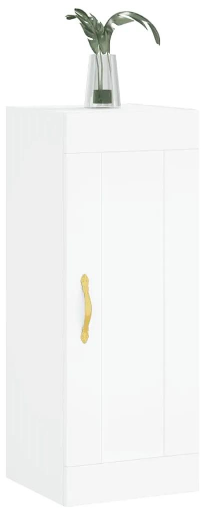 Mobile a parete bianco 34,5x34x90 cm in legno multistrato