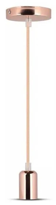 Lampadario su filo 1xE27/60W/230V oro rosato