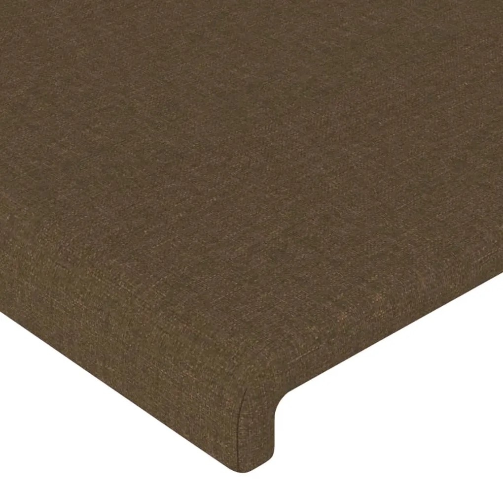 Testiere 4 pz marrone scuro 72x5x78/88 cm in tessuto