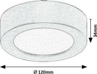 Rabalux 75077 - Plafoniera LED per bagno SHAUN PLUS 7W/230V Ø 12 cm IP44 dorata