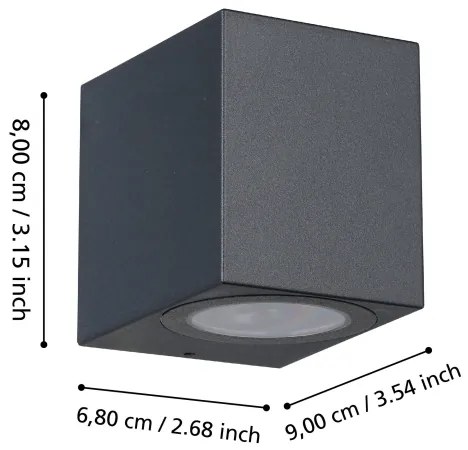 Eglo 900275 - Applique a LED da esterno JABAGA 1xGU10/4,6W/230V IP44