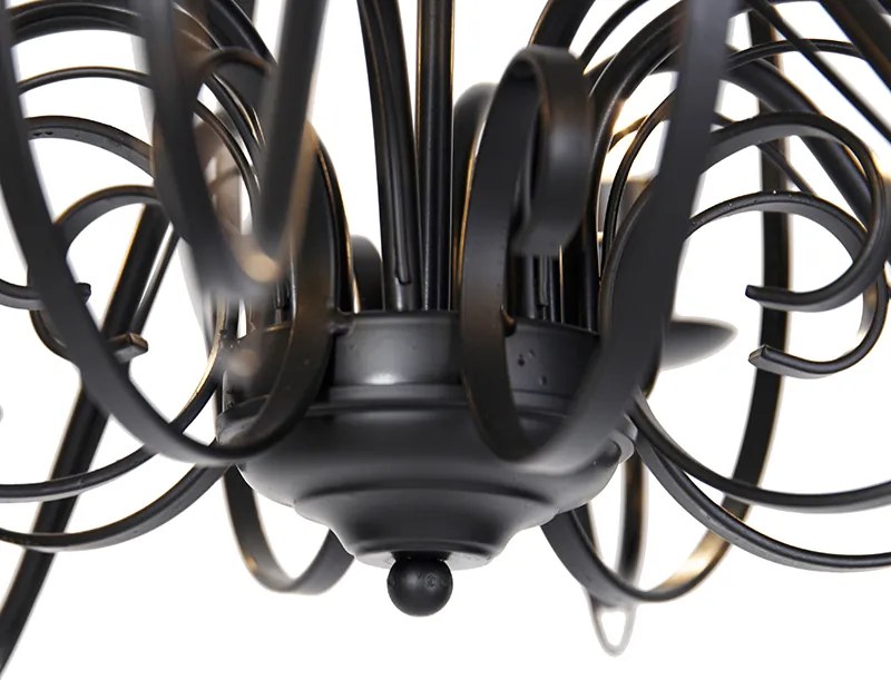 Lampadario classico nero 8 luci - Giuseppe