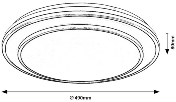 Rabalux 2130 - Plafoniera LED dimmerabile LUPITA LED/40W/230V nera + telecomando