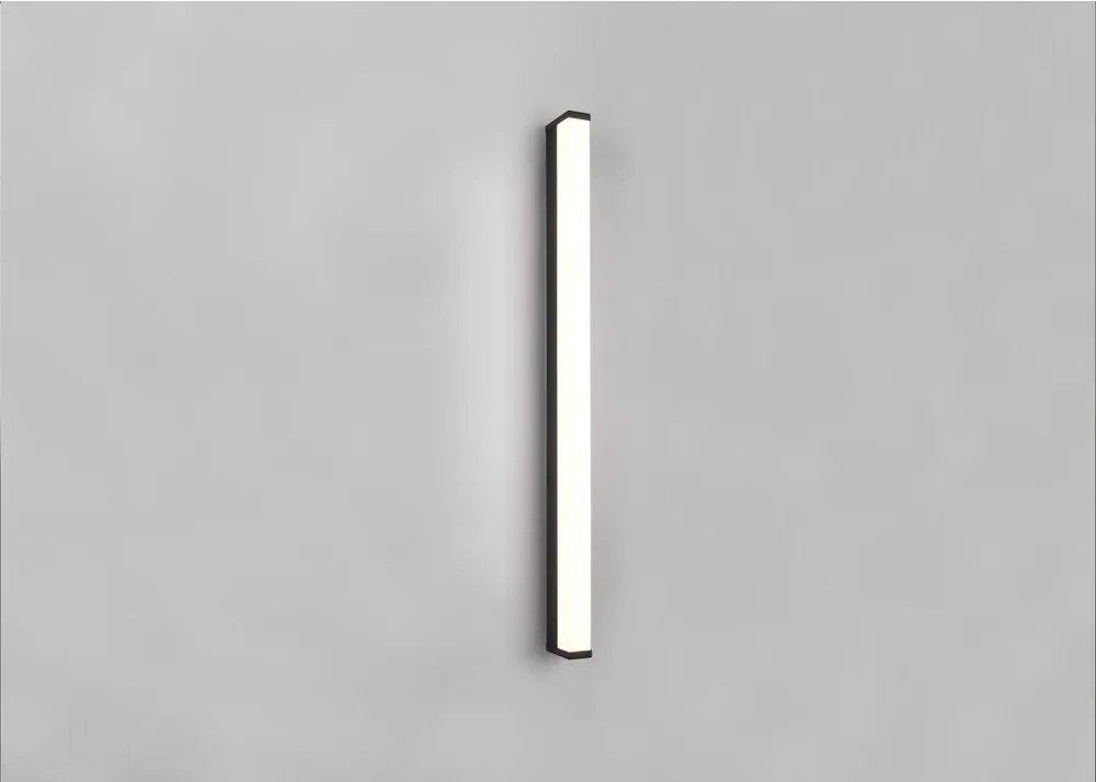 Applique LED nero opaco (lunghezza 80 cm) Fabio - Trio