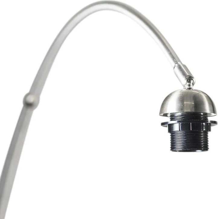 Lampada ad arco in acciaio con paralume verde muschio 50/50/25 - XXL