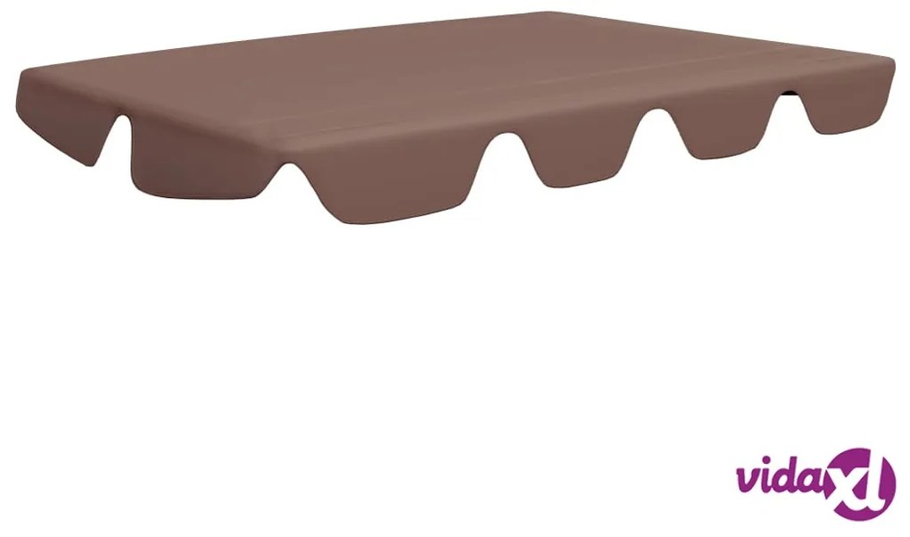 vidaXL Baldacchino per Dondolo Giardino Marrone 188/168x110/145 cm