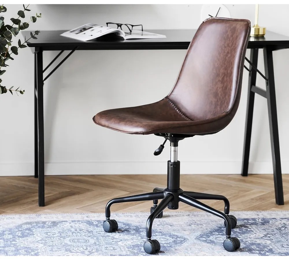 Sedia da ufficio marrone scuro Monaco – House Nordic