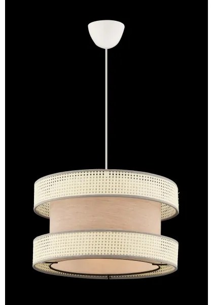 Lampadario a sospensione con cavo HALO 1xE27/60W/230V beige/crema