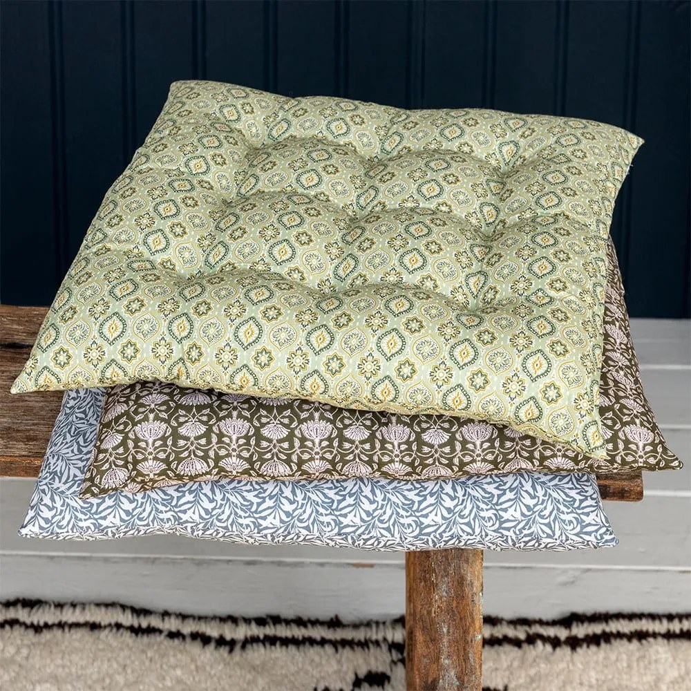 Cuscino per sedia in cotone 37x37 cm Blockprint – Rex London