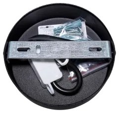 Duolla - Lampadario a plafone TOKYO RATTAN 1xE27/15W/230V diametro 50 cm nero/argento