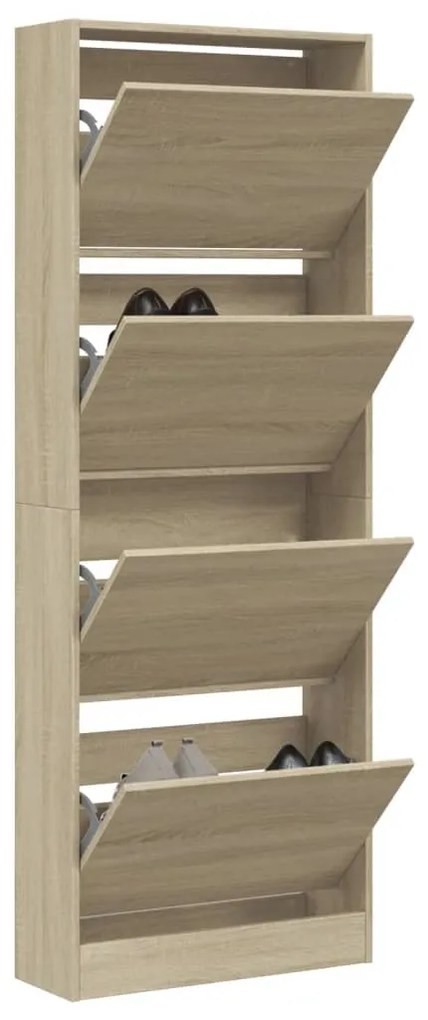 Scarpiera Rovere Sonoma 60x21x163,5 Cm İn Legno Multistrato /