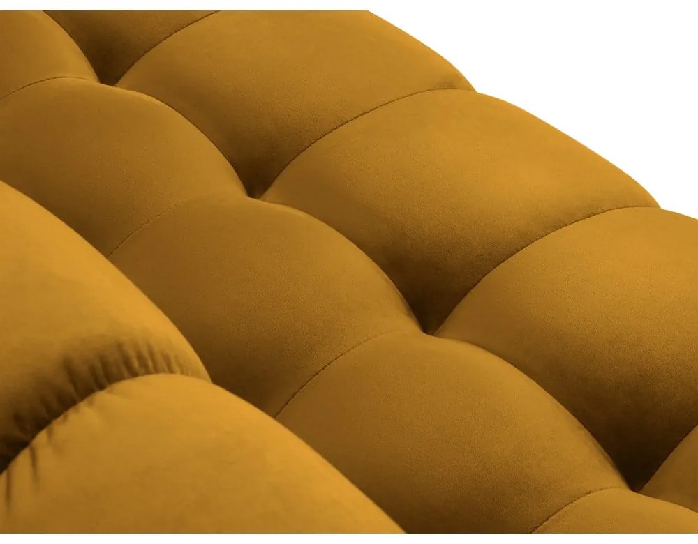 Divano angolare in velluto giallo, angolo sinistro Bali - Cosmopolitan Design