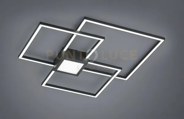 Hydra plafoniera led 38w 4400lm, 3000k metallo antracite triplo qua...