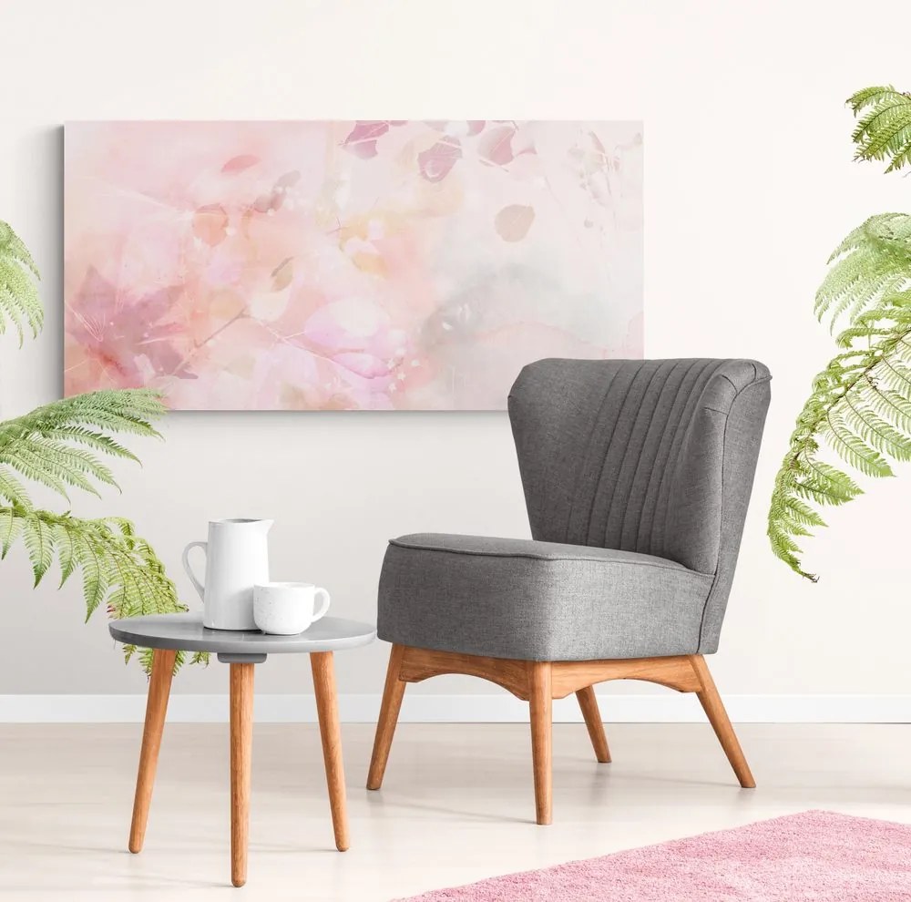 Quadro su tela – Foglie pastello