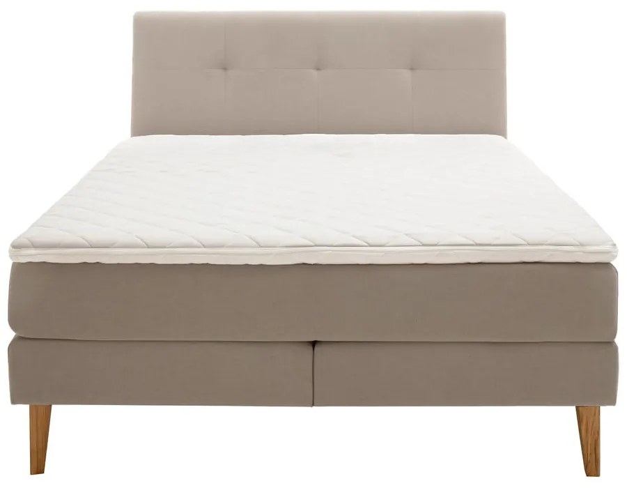Letto boxspring beige 160x200 cm Stockholm - Meise Möbel