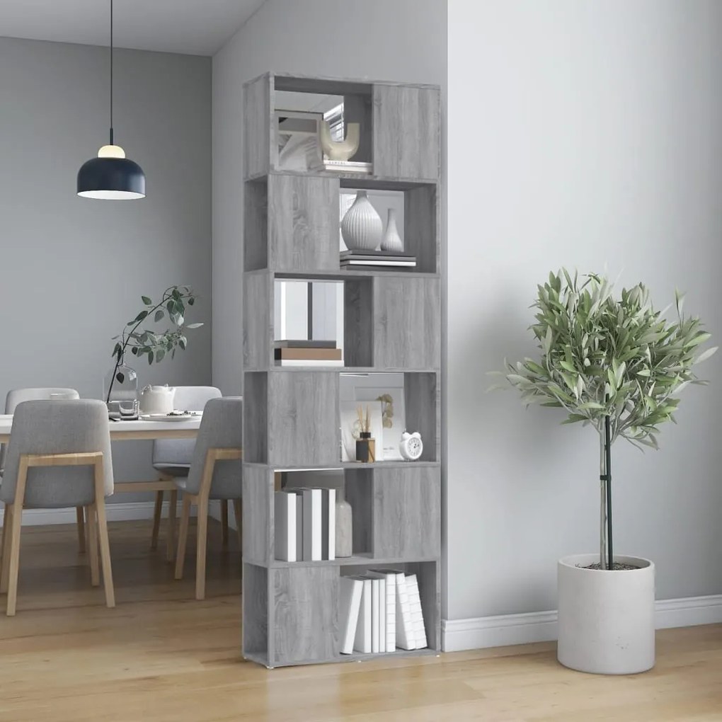 Libreria/divisorio Grigio Sonoma 60x24x186 Cm /