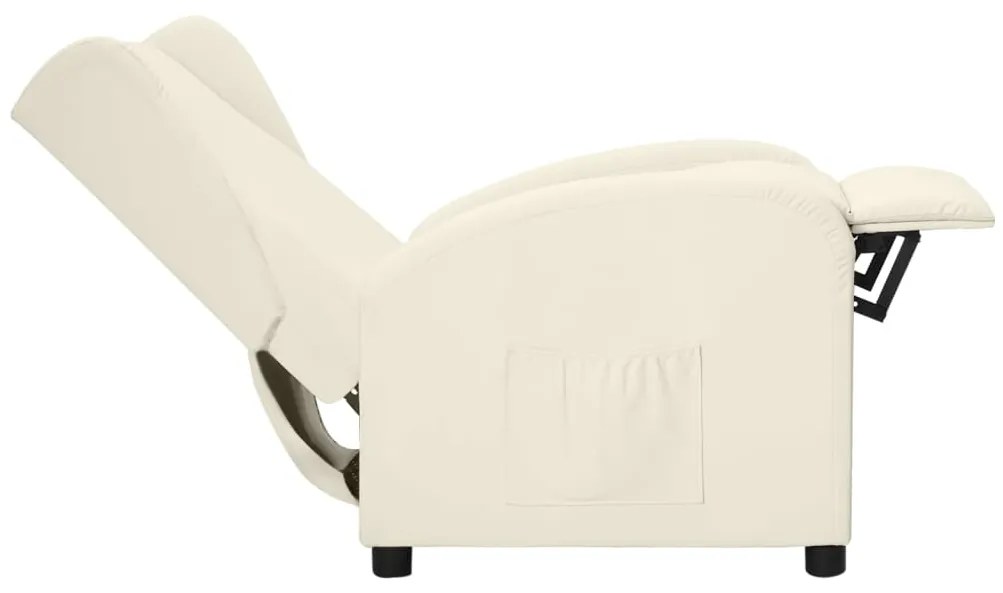 Poltrona alzapersona wing back crema in similpelle