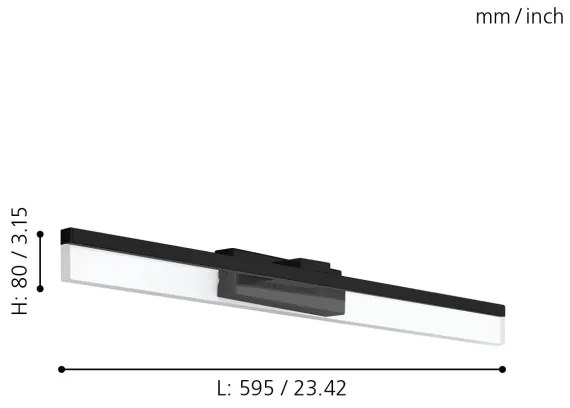 Eglo 780432 - Illuminazione a LED per specchi da bagno YANGUAS LED/11W/230V 59,5 cm IP44