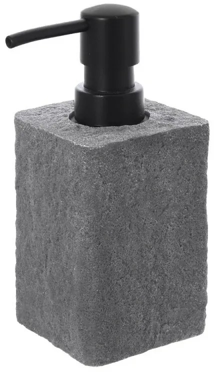 Dispenser sapone in Resina Grigio Capacita 280 ml Effetto Pietra
