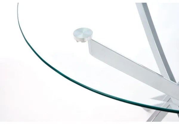 Tavolo da pranzo ESTEN trasparente/argento