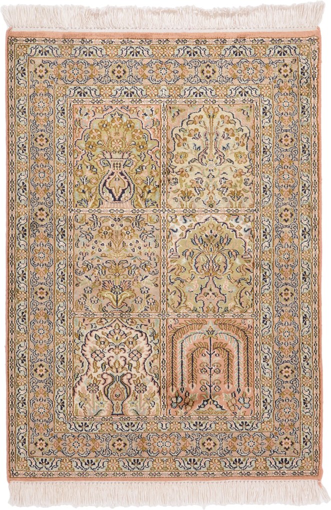 Cashmere Silk Tappeto orientale 60 x 90 (Indian) Annodato A Mano