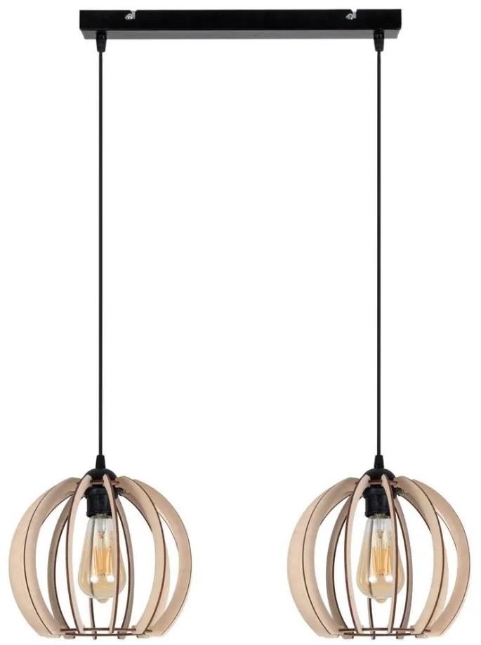 Lampadario su filo DORO 2xE27/60W/230V