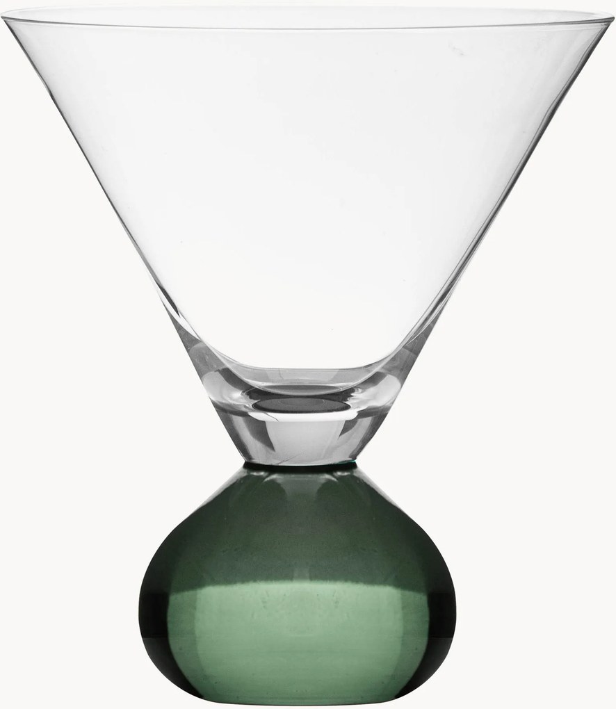 Set di 2 bicchieri da Martini in cristallo fatti a mano Zephyr