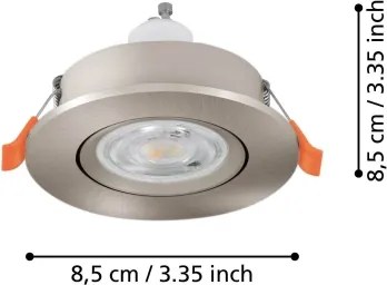 Eglo 902252 - Faretto LED da incasso per bagno BARRANCO 1xGU10/4,5W/230V IP44 finitura cromata