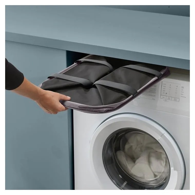 Cesto portabiancheria in tessuto grigio pieghevole 55 l Hold-All Max - Joseph Joseph