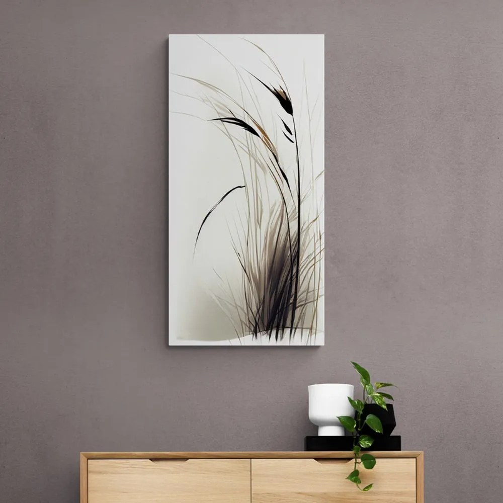 Quadro su tela – Erba secca con un tocco di minimalismo