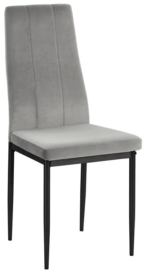 Sedie da pranzo colore grigio in velluto set di 2 pz Kelly - Støraa