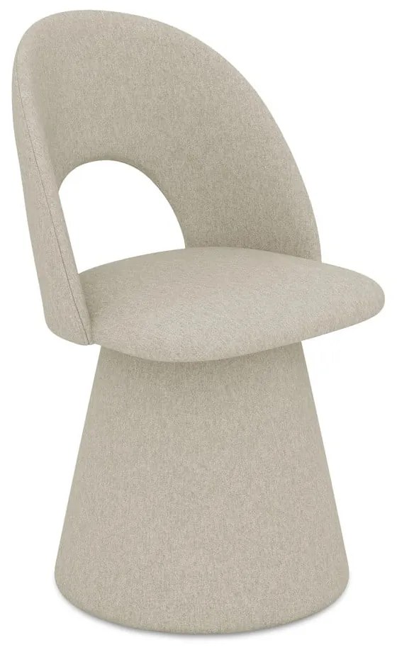 Sedia da pranzo beige in imbottito Kalo – Makamii