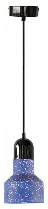 Lampadario a sospensione con filo TERRAZZO 1xE27/60W/230V diametro 12 cm blu