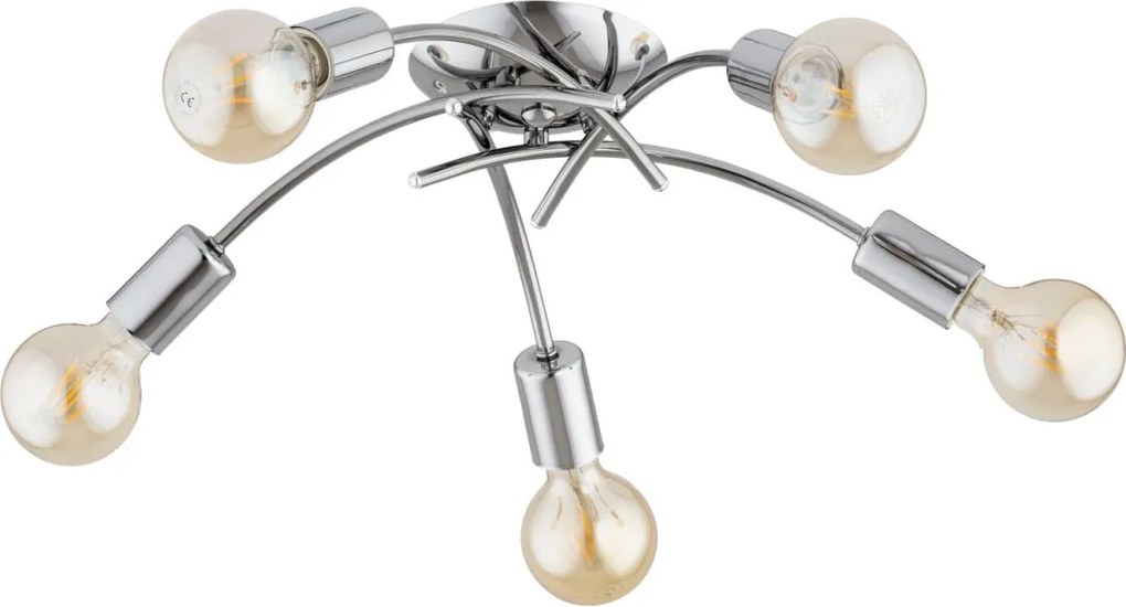 Lampadario a plafone TORIZO 5xE27/15W/230V cromo lucido