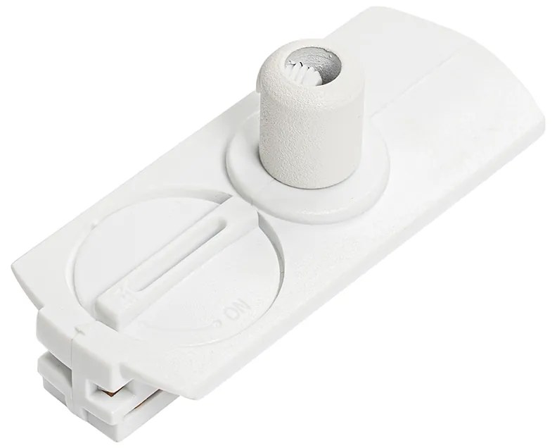 Lampada a sospensione di design bianca con adattatore per binario monofase - Iconic Tubo