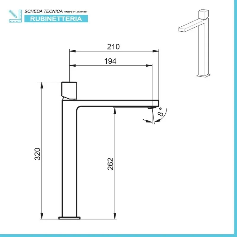 Set miscelatori lavabo alto bidet e doccia a incasso con deviatore Torre