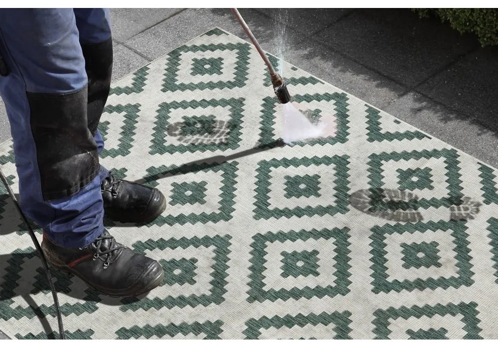 Tappeto da esterno verde e crema , 160 x 230 cm Malta - NORTHRUGS