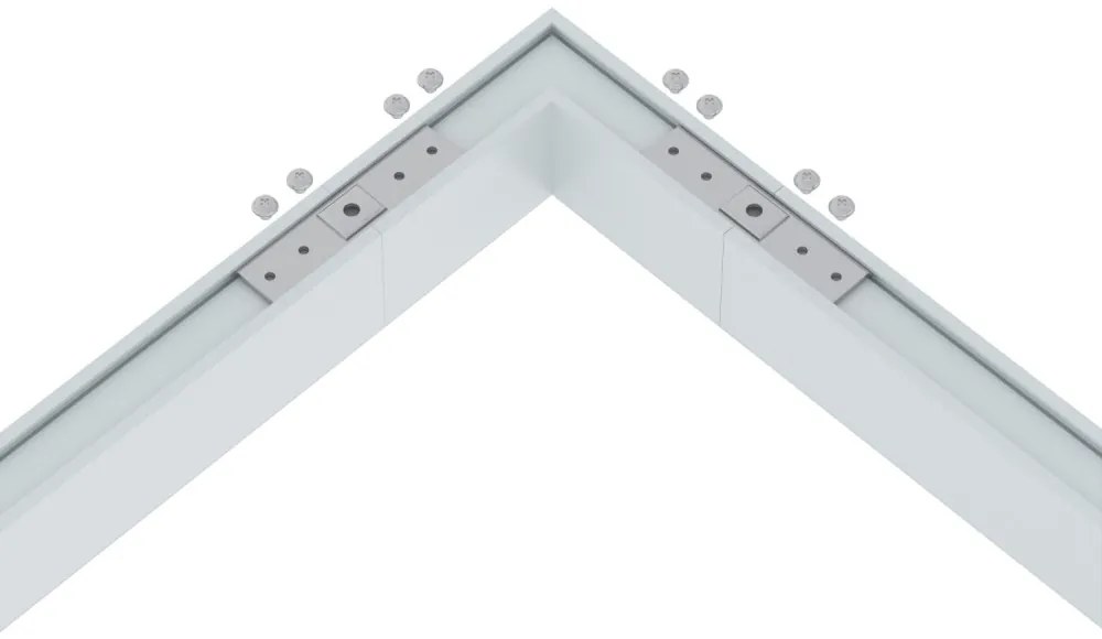 Connettore a "L" Piana Binario Magnetico a Superficie/Sospeso Bianco Connettori Binari  Tipo L Orizzontale