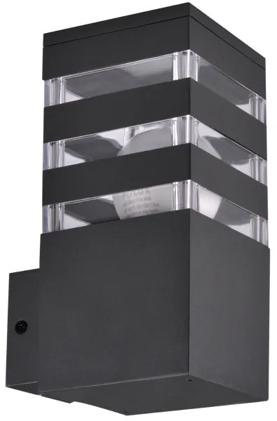 LED RGBW dimmerabile applique da esterno TEKSAS 1xE27/9W/230V IP44 antracite