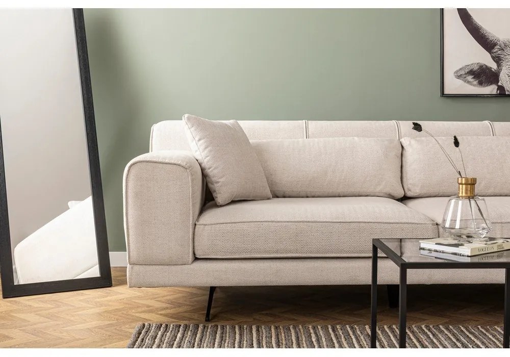Divano angolare beige chiaro, angolo destro Jivago - Artie