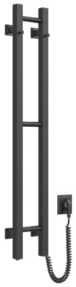 Portasciugamani elettrico SILOUETTE 187W/230V 101,1 cm IP44 nero destra quadrato