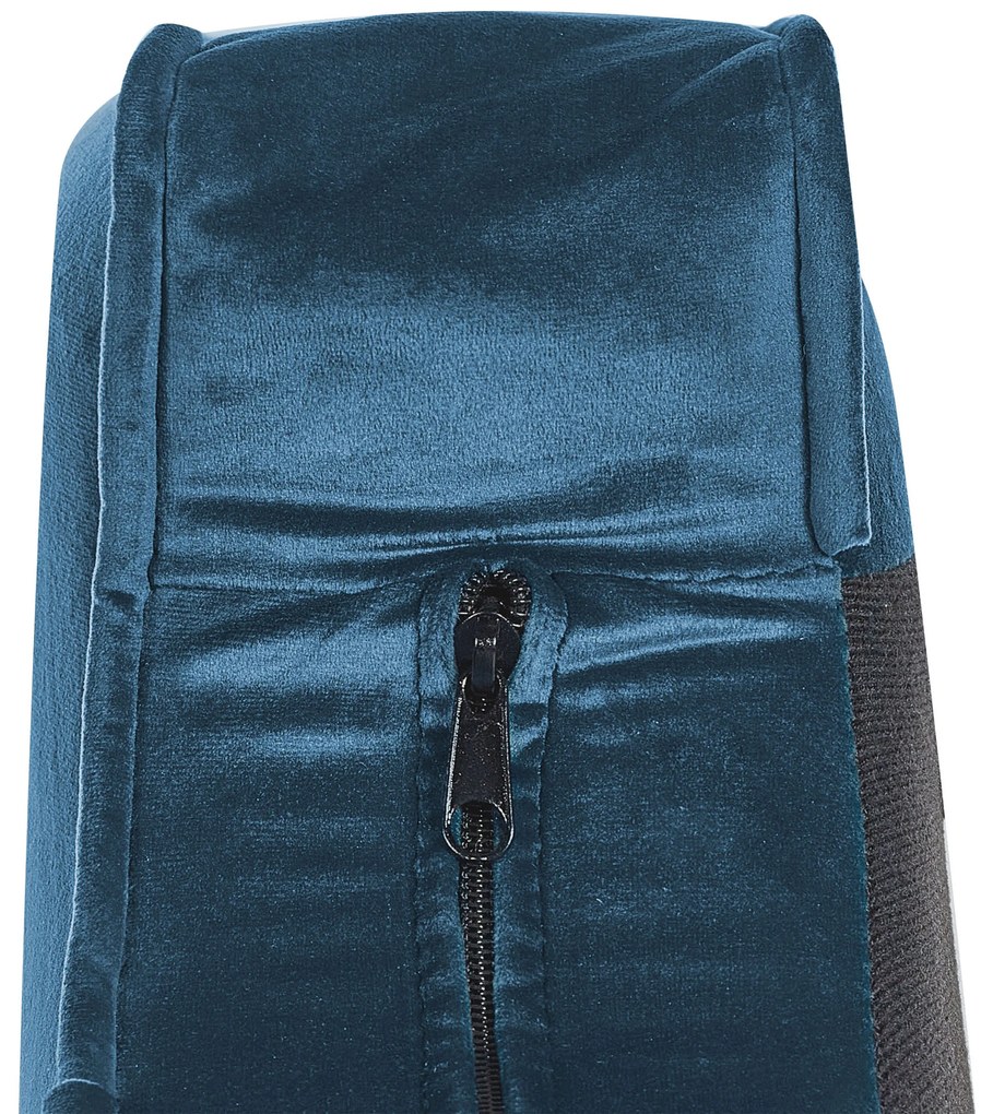 Chaise longue velluto blu marino destra ALLIER Beliani