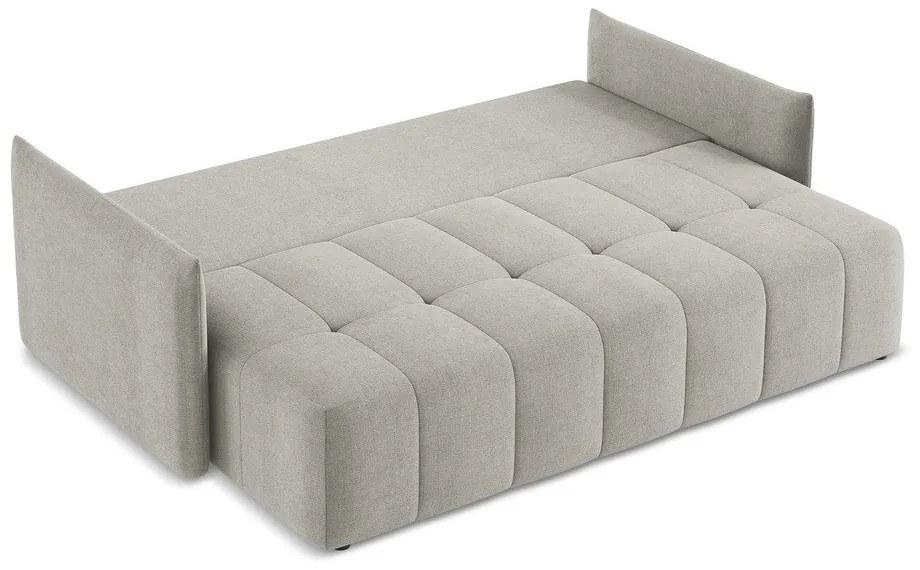 Divano grigio chiaro allungabile/con contenitore 225 cm Moku – Makamii